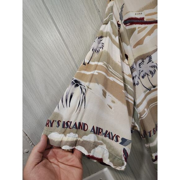 Tommy Bahama 100% Rayon Hawaiian Shirt Size XL Hong Kong Beach Cruise - Picture 2 of 7